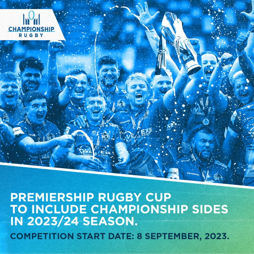 Piala Rugby Premiership untuk memasukkan tim Championship pada musim 2023-24
