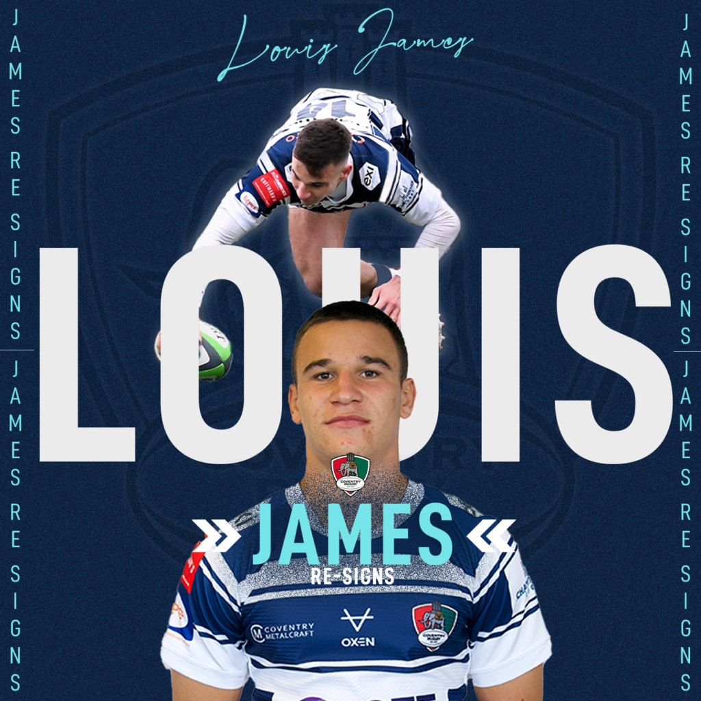 Louis James Menandatangani Ulang!  – Coventry Rugbi