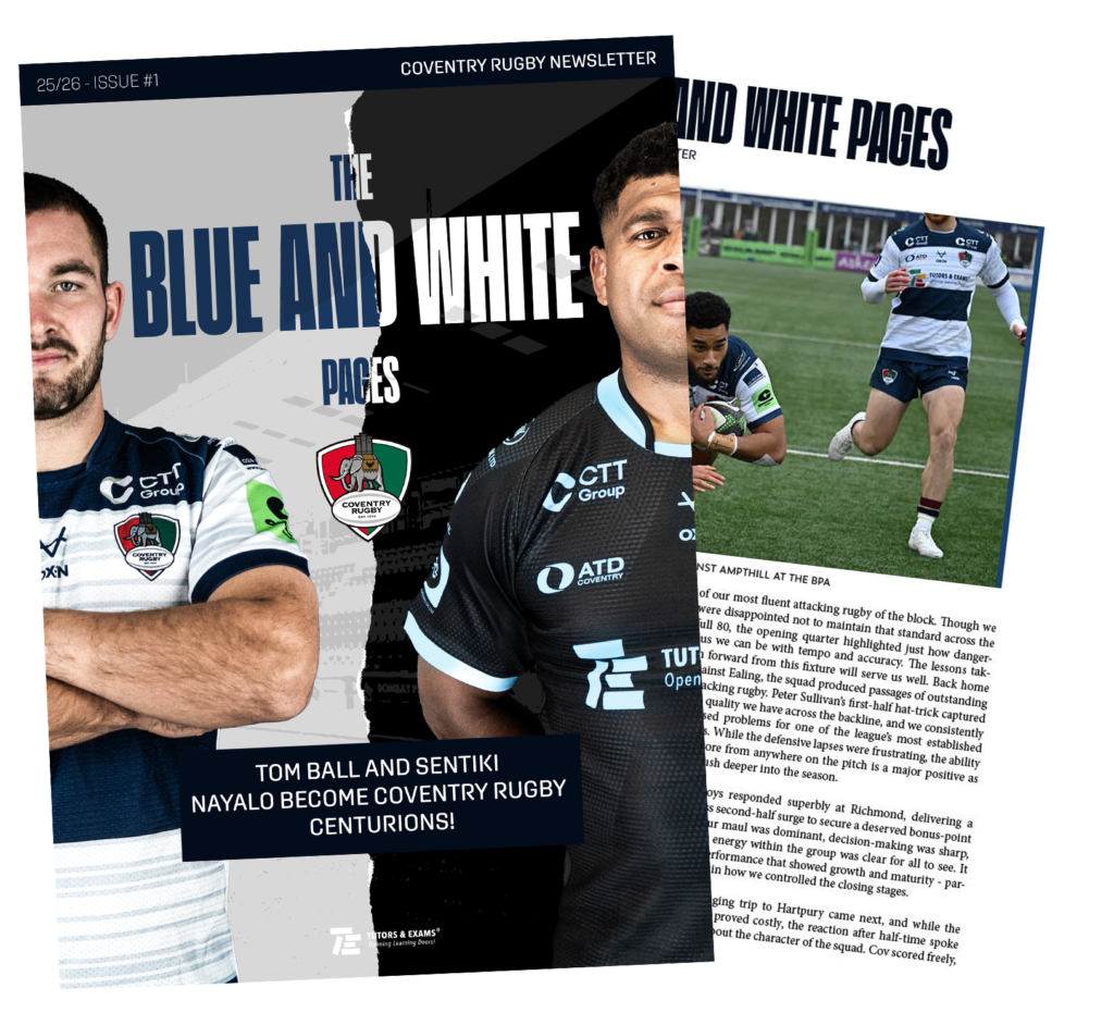 Coventry Rugby Newsletter | Blue and White Pages Issue #1