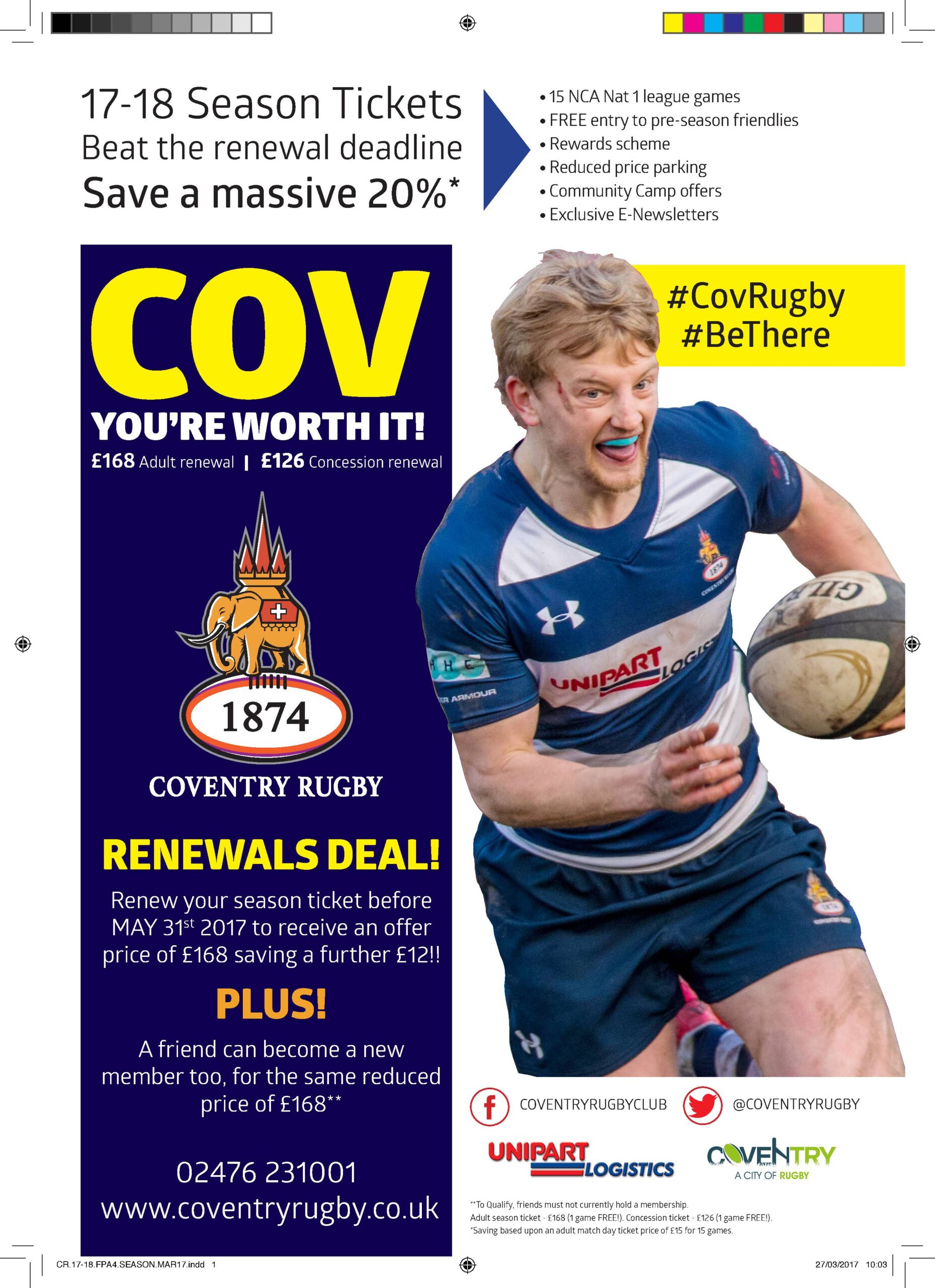 May 2017 Coventry Rugby